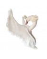 Cygne en lin avec dentelle à suspendre - beige