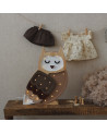 Lampe veilleuse en bois hibou