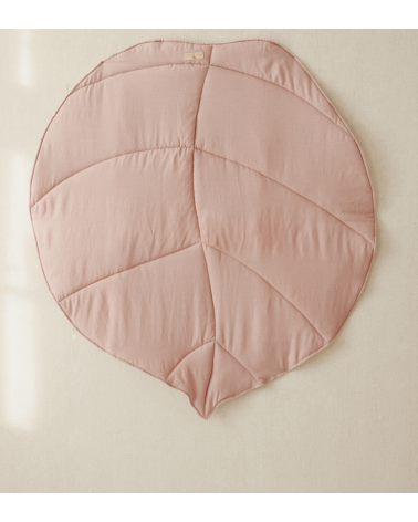Tapis de jeu en forme de feuille rose poudré