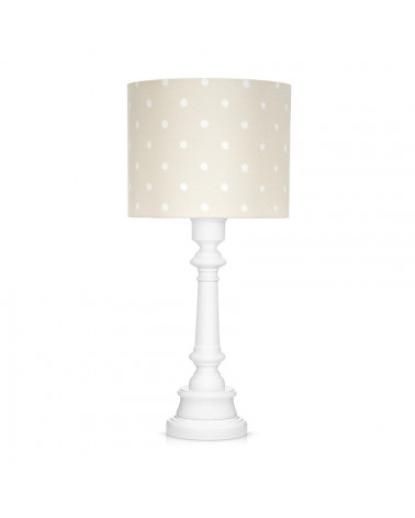 Lampe à poser pois beige
