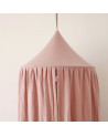 Ciel de lit Rose en mousseline de coton