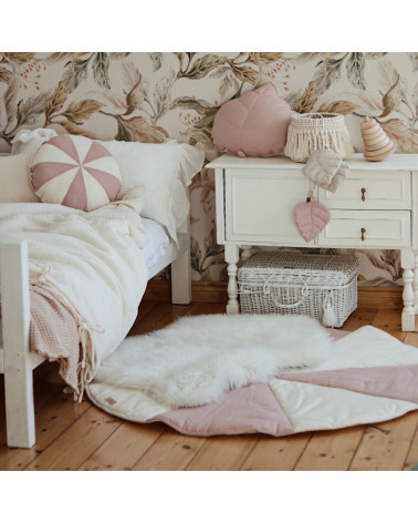 Tapis de jeux rond cirque rose poudré