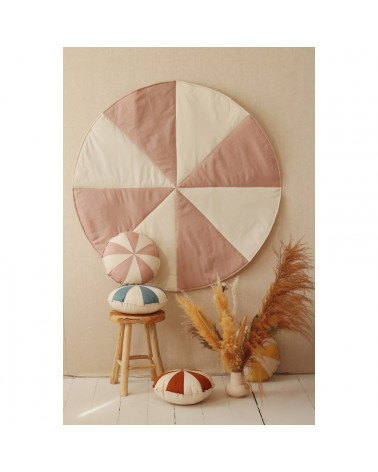 Tapis de jeux rond cirque rose poudré