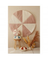 Tapis de jeux rond cirque rose poudré