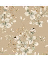 Echantillon papier peint - Trèfles beige