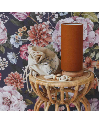 Lamps & Company lampe de chevet - Tube en lin caramel