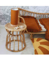 Lamps & Company lampe de chevet - Tube en lin caramel