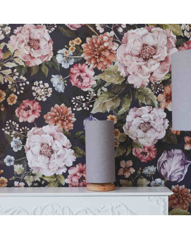 Lamps & Company lampe de chevet - Tube en lin gris