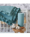 Lamps & Company lampe de chevet - Tube en lin bleu turquoise