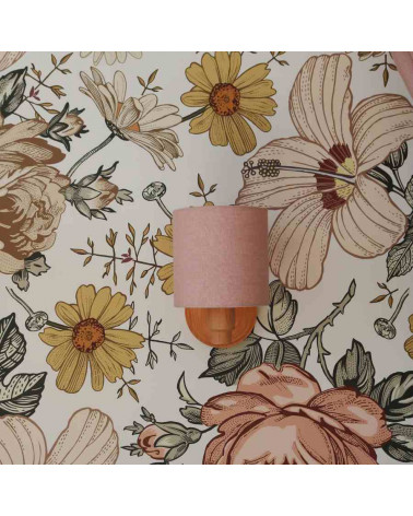 Lamps & Company applique enfant en lin rose poudré