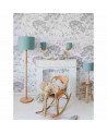 Lamps & Company applique enfant en lin bleu turquoise