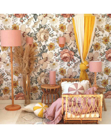 Lamps & Company lampe à poser - Abat-jour en lin rose poudré