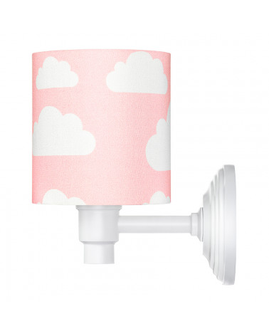 Applique murale enfant rose motif nuages