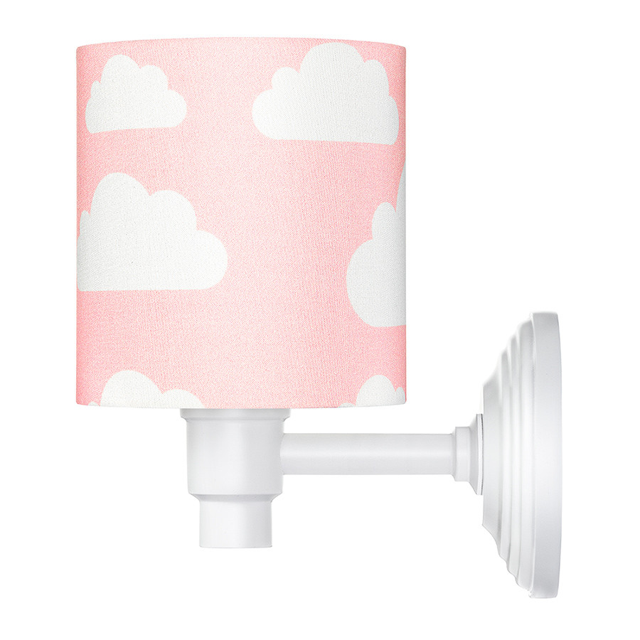Applique murale enfant rose motif nuages