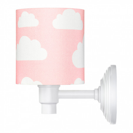Applique murale enfant rose motif nuages