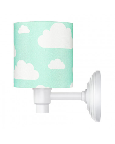 Applique murale menthe motif nuages