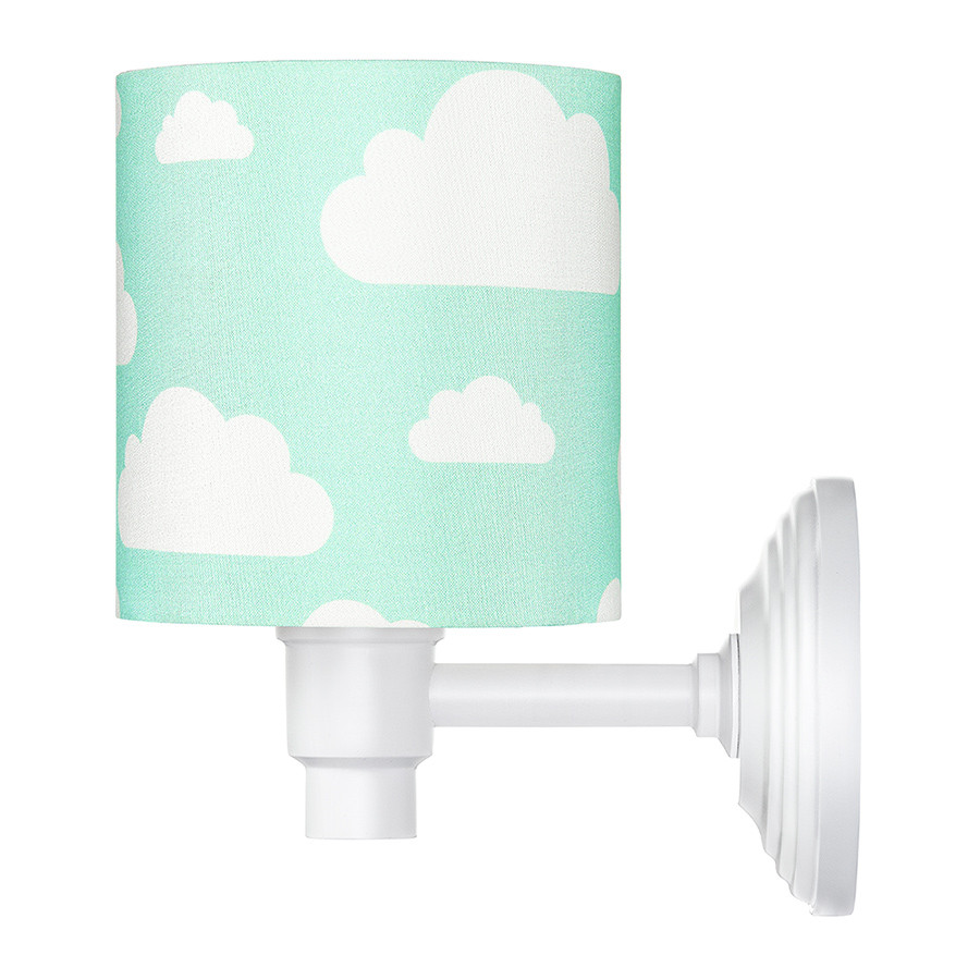 Applique murale menthe motif nuages