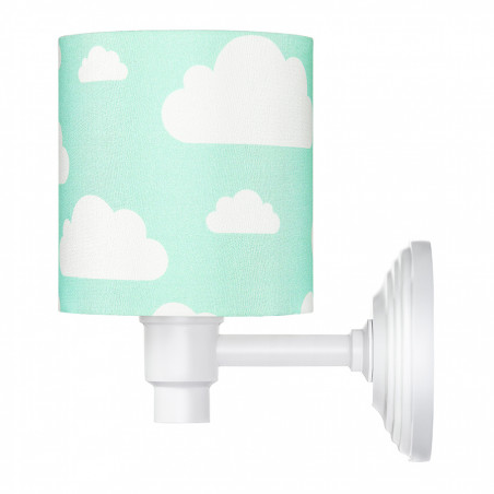 Applique murale menthe motif nuages