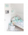 Applique murale menthe motif nuages coll
