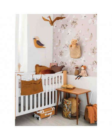 Papier peint enfant Oiseaux sur ciel de nuit