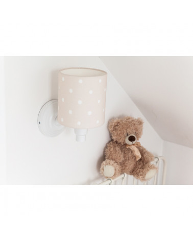 Applique murale beige à pois coll