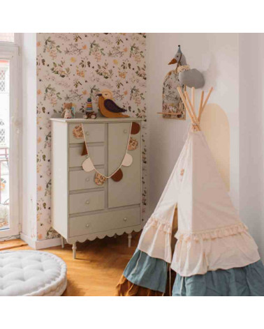 Papier peint enfant lovely bee orchard