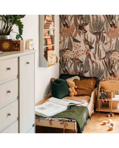 Papier peint enfant oiseaux exotiques