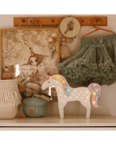 Lampe veilleuse en bois Licorne