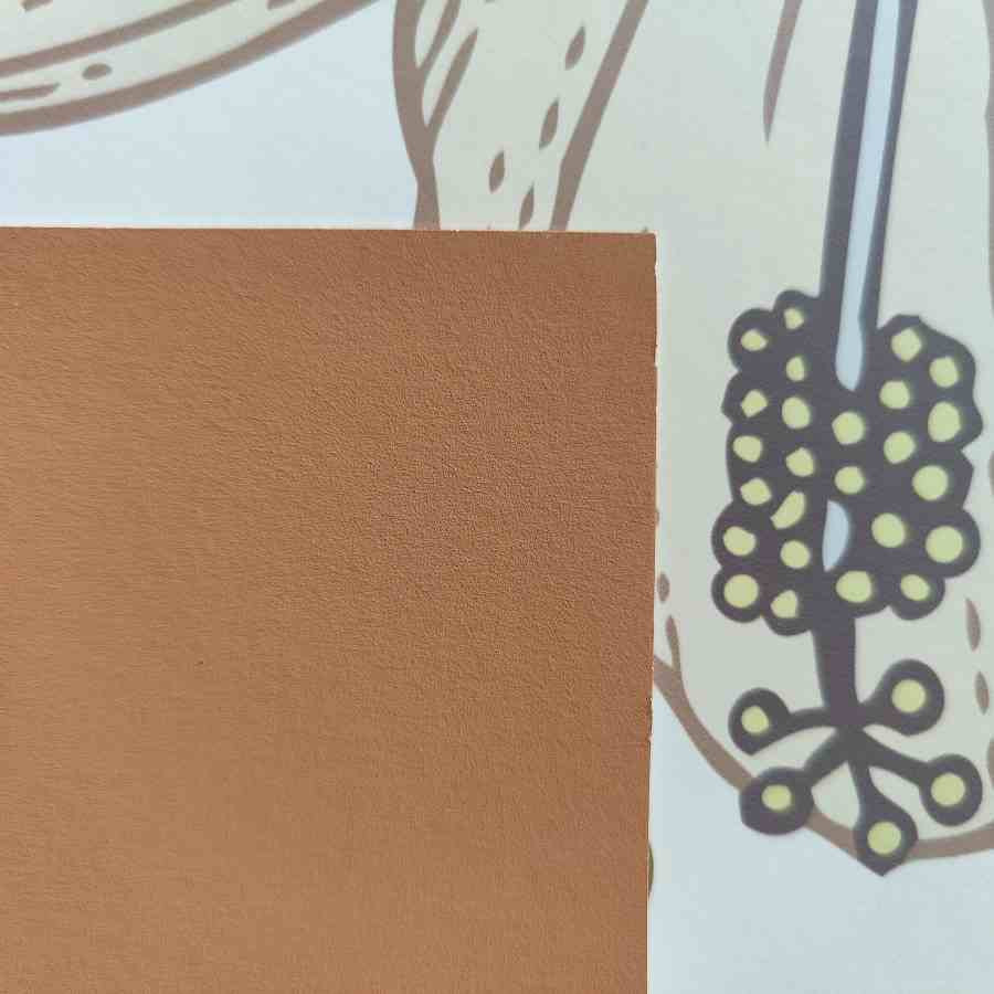 Echantillon peinture jardin automnale