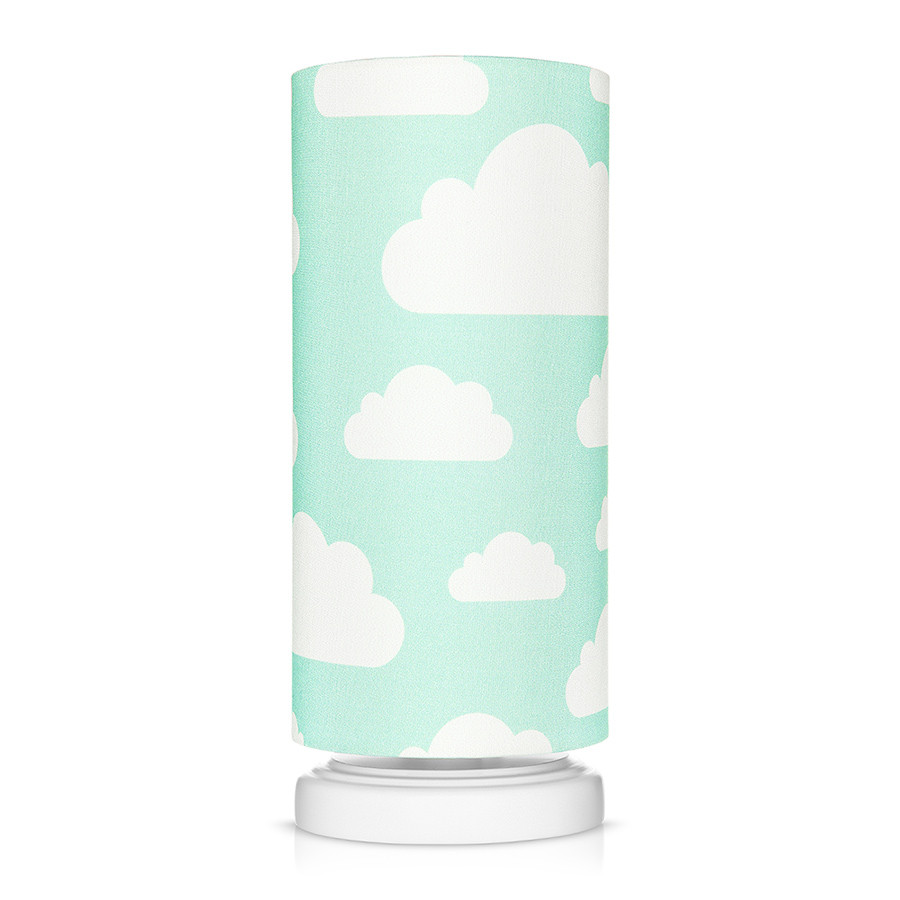 Lampe de chevet menthe motif nuages