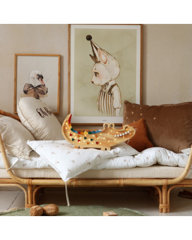 Lampe veilleuse en bois crocodile wood