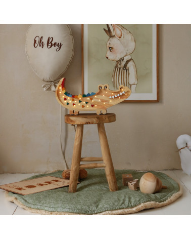 Lampe veilleuse en bois crocodile wood