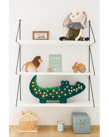 Lampe veilleuse en bois crocodile