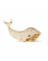 lampe veilleuse en bois baleine blanche