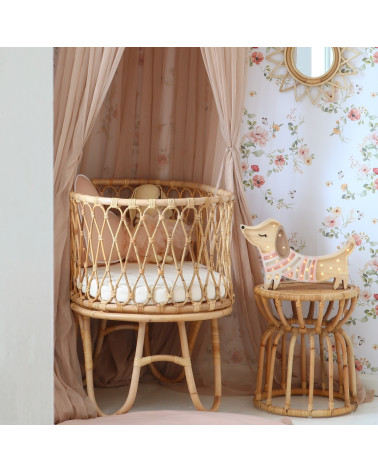 Lampe veilleuse chien rose et crème