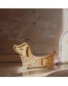 Lampe veilleuse chien rose et crème