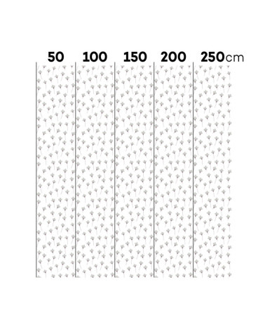 Papier peint enfant marguerites fond blanc