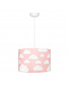 Suspension fille rose nuages