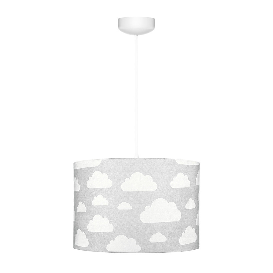 Suspension enfant grise nuages