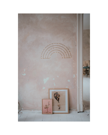 Lampe guirlande dorée LED arc-en-ciel