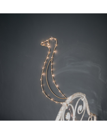 Lampe guirlande dorée LED - oie