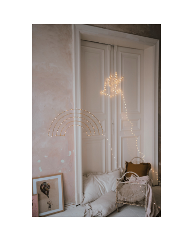 Lampe guirlande dorée LED hirondelle