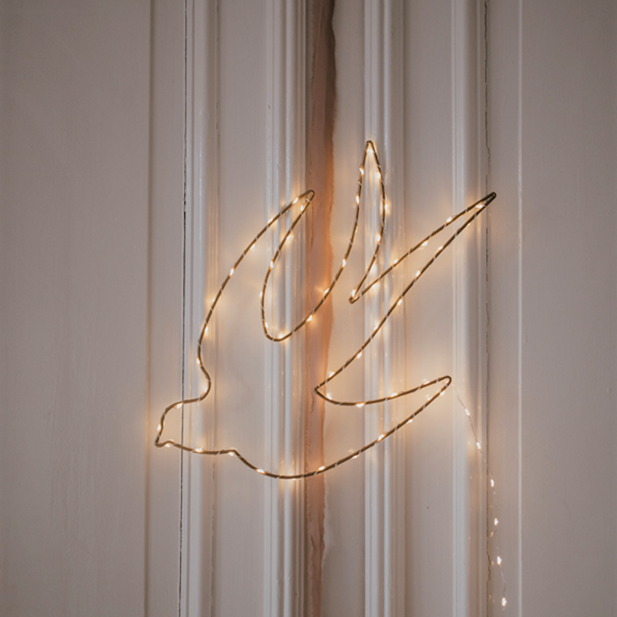 lampe guirlande dorée hirondelle