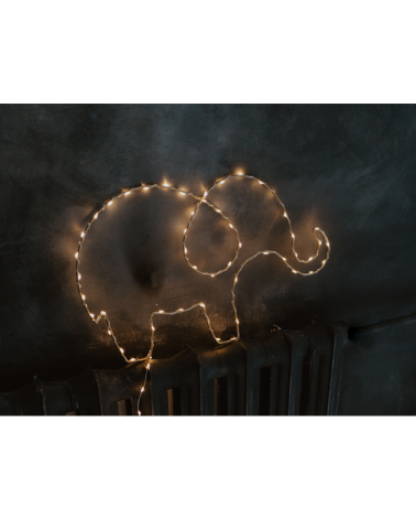 Lampe guirlande dorée Led éléphant