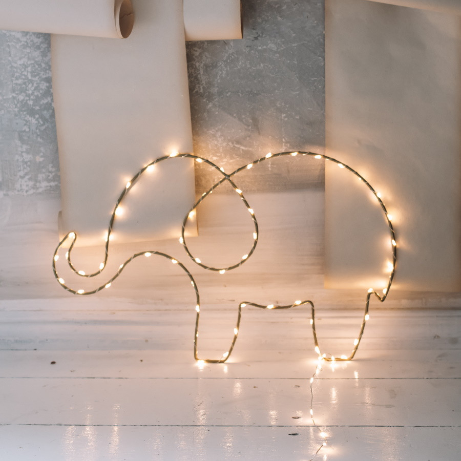 lampe guirlande led éléphant