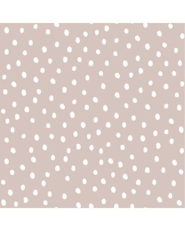 papier peint enfant pois blancs  fond rose poudré