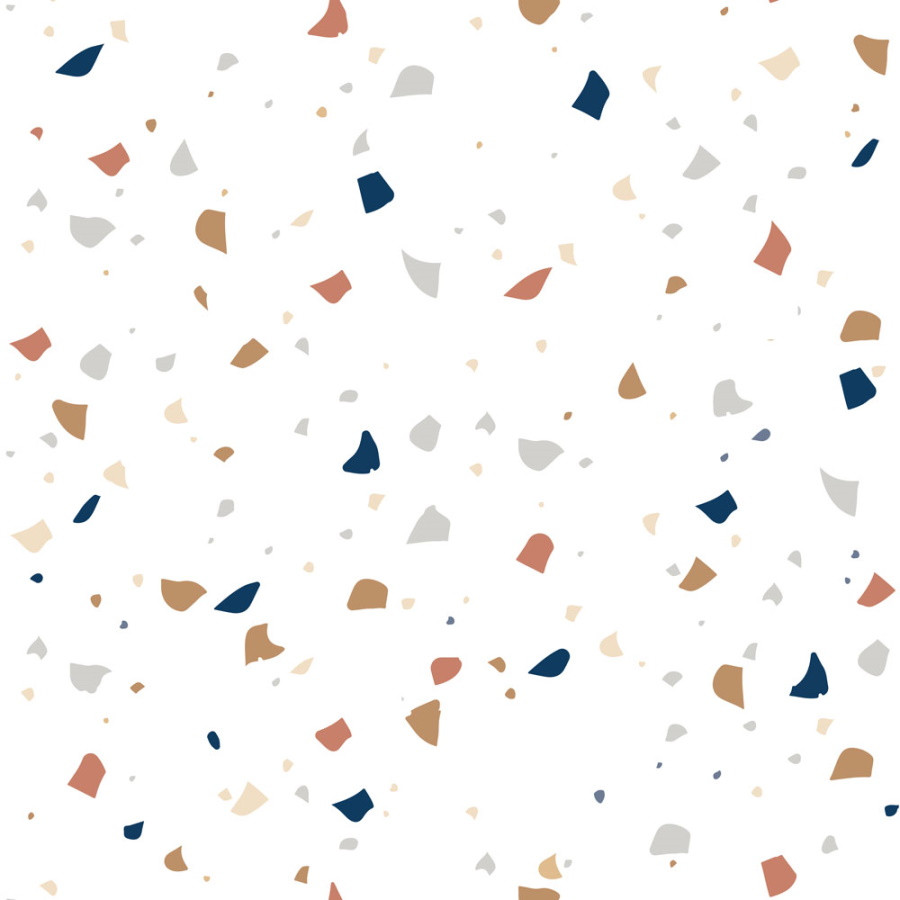 papier peint enfant terazzo fond blanc