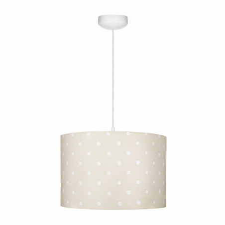 Suspension beige à pois