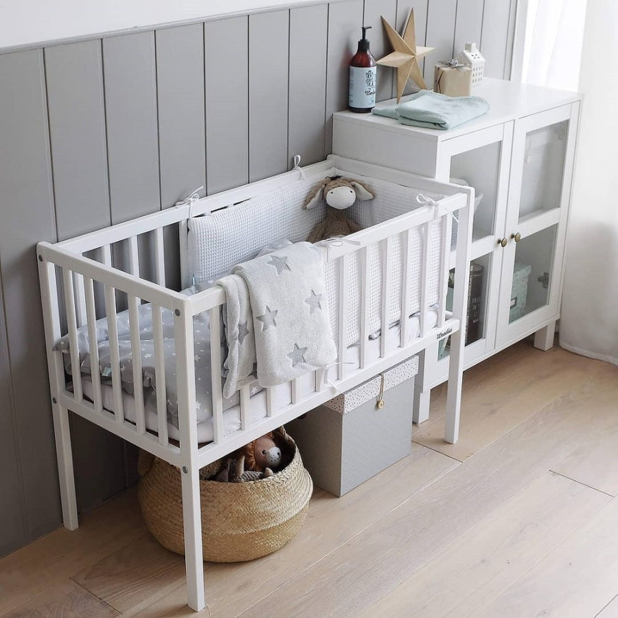 mini berceau bedside crib blanc 40 cm x 90 cm