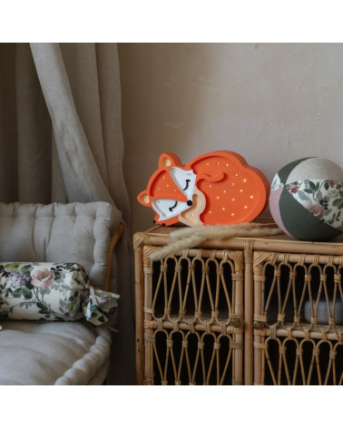 lampe veilleuse en bois led renard